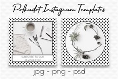 Black Polkadot Instagram Templates | Social Media Templates Product Image 1