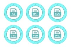 Set Of File Formats Icons Product Image 1