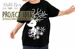 Christmas Reindeer paper cut design SVG / DXF / EPS files Product Image 2