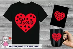 Red Heart of Hearts Valentine's Day, Cut File for Cricut Product Image 2