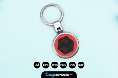 Flowers in Hexagonal Keychain Product Image 1