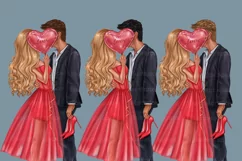 Valentine's Day Clipart, Love Couple Clip Art Product Image 3