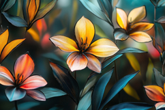 Orange Lily Background Wallpaper Product Image 1