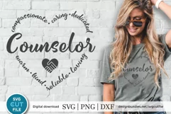 Counselor svg - a heart SVG file for Cricut and Silhouette Product Image 1