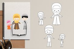 Muslim Family Islam Ramadhan graphics hijab woman, man Product Image 3