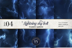 Lightning Bolt Digital paper, Thunderstorm pattern Product Image 1