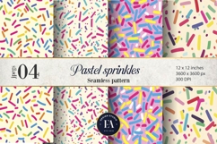 Pastel Sprinkles digital paper | Colorful Rainbow Sprinkles Product Image 1