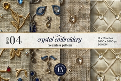 Crystal Embroidery Texture | Luxury Beaded Fabric Pattern Product Image 1