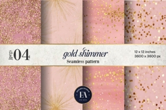 Pink Gold Shimmer Digital Paper, Glitter Texture Product Image 1