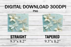 3D Dragonflies Tumbler Wrap, 20oz Sublimation Tumbler Product Image 2