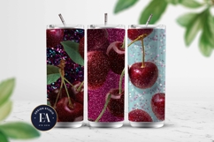 Glitter Coquette Cherry Pattern | Sparkly Glam Texture Paper Product Image 2