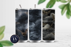 Bats Night Sky Pattern, Dark Gothic Bat Seamless Paper Product Image 2