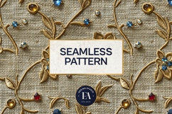 Crystal Embroidery Texture | Luxury Beaded Fabric Pattern Product Image 4