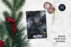 Bats Night Sky Pattern, Dark Gothic Bat Seamless Paper Product Image 4