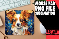 Colorful Dog Painting Mouse Pad Sublimation PNG Product Image 1