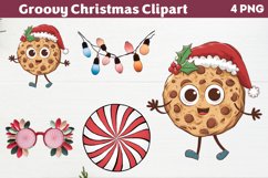 Groovy Christmas Clipart PNG Product Image 1