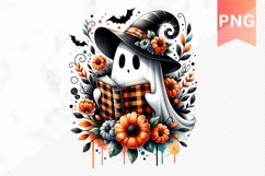 Halloween Ghost Sublimation - Halloween Clipart PNG Design Product Image 1