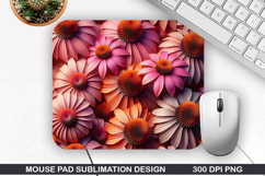 3D Flowers Mouse Pad Sublimation, Flowers Mouse Pad PNG Product Image 1