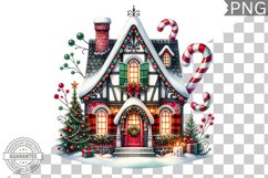 Christmas House Sublimation - Clipart PNG Design Product Image 1
