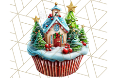 Christmas Cupcake PNG Clipart, Cute Food PNG, Holiday Treat Product Image 3