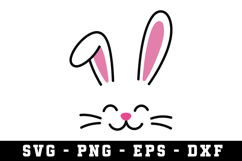 Bunny Ear &amp; Face SVG | SVG Cut files | Cricut Product Image 1
