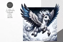 Pegasus clipart, Fantasy clipart, Nursery clipart Product Image 1
