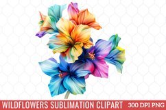 Wildflowers Sublimation Clipart Product Image 1