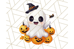 Cute Halloween Ghost Clipart PNG, Ghost and Friends Holiday Product Image 3