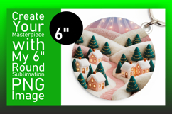 Cute Circle PNG Keychain Design , Holiday Product Image 1