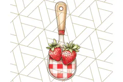 Cottagecore Strawberry Kitchen PNG Clipart, Retro Fruit Png Product Image 3