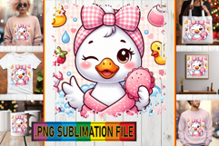 Cheerful TOTE BAG Art Ideas PNG, Cute Goose Product Image 1