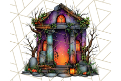 Enchanted Graveyard Halloween PNG Clipart Product Image 3