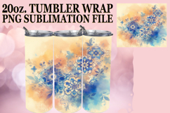 Joyful escapes 20oz tumbler wrap, Watercolor Pattern Product Image 1