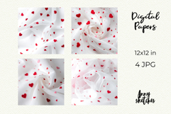 Coquette Textile Valentine Digital Paper Kit Rococo Patterns Product Image 2