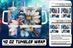 Petal Paradise: Watercolor Flower Sublimation 40oz Product Image 1