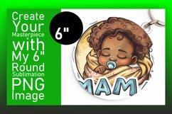 Mother's Day Sublimation Round Keychain Product Image 1