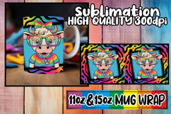 Sweet memories 11oz 15oz sublimation wrap, Cute Cow Product Image 1