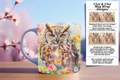 Whimsical Birdy Owl 11oz 15oz Wrap Sublimation Product Image 1