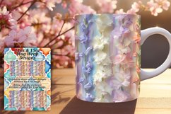Striped Flower Mug Wrap - Vibrant Springtime Product Image 1