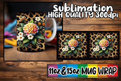 Radiant hearts 11oz 15oz sublimation wrap, Leopard Prints Product Image 1