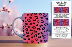 Abstract Gradient Leopard Print Mug Wrap - 11oz 15oz Product Image 1