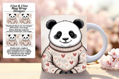 Chic 11oz Mug Wrap Png Design , Valenines Animals Product Image 1