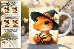 Customized Png For 15oz Mug Wrap , Halloween Dino Product Image 1