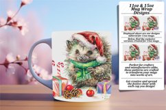 11oz 15oz Mug Wrap - Watercolor Holiday Design Product Image 1