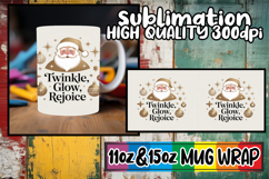 Blissful heart 11oz 15oz sublimation wrap, Funny Santa Product Image 1