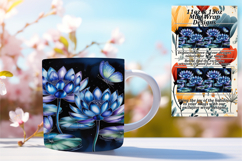 Floral 15oz Mug Wrap Png Design , Flowers Product Image 1