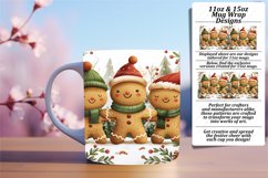 Christmas Mug Sublimation 11oz/15oz Gingerbread Pattern Product Image 1