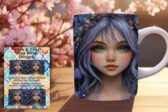 Serene 15oz Mug Wrap Png Template , Fairy Product Image 1