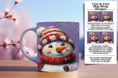 Snowman Holiday Wrap Sublimation Christmas 11oz 15oz Mug Product Image 1