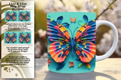 Colorful Butterfly Wonderland: Spring Mug Wrap Product Image 1